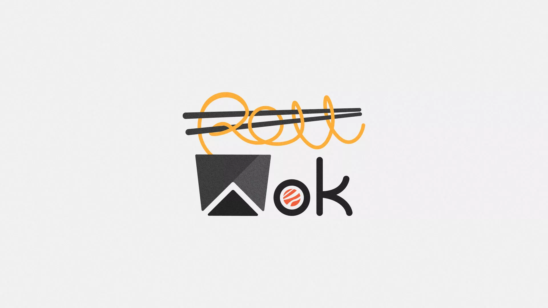 Разработка логотипа суши-бара «Roll Wok Club» в Десногорске
